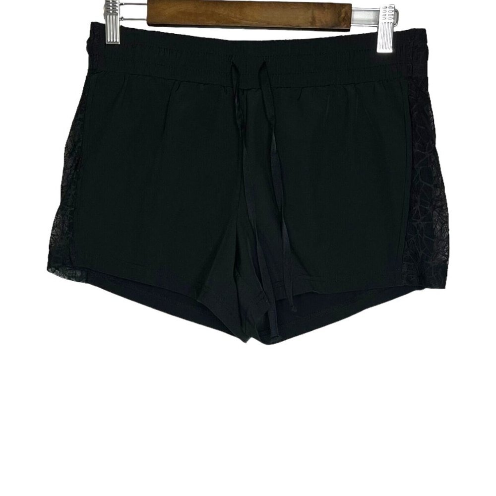 Fabletics Women's Black Athletic Marley Mesh Paneled Shorts Size Small